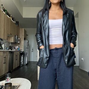 Express Black Women's leather Jacket